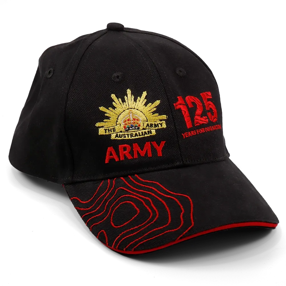 Australian Army 125th Anniversary Desk Paper Weight on a Black Background